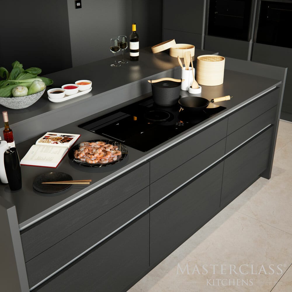 dark kitchen cabinet design 