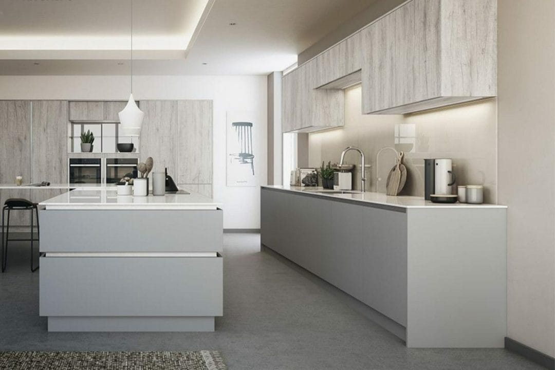 Handleless Kitchen Devon Grey Handleless Kitchen Devon Grey