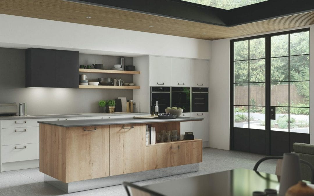 Modern kitchen in wood finish