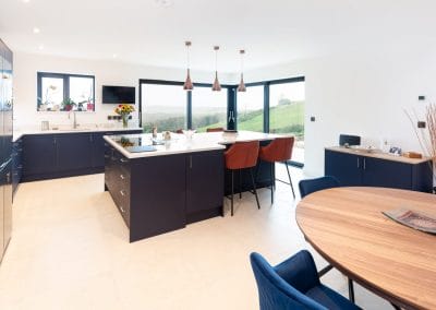 Spacious And Colourful Modern Kitchen